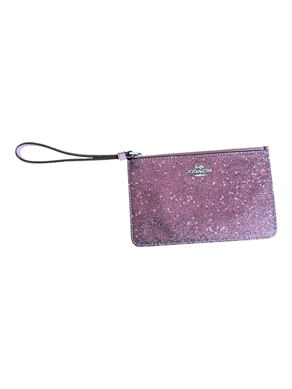 Coach Glitter Wristlet in Sparkling Plum Purple